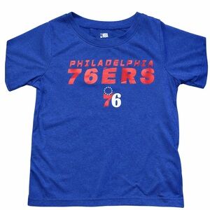NBA 4T Kids 76ers Blue and Red Tee